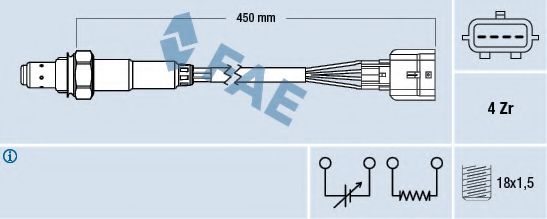 FAE 77469 Лямбда-зонд для DACIA SANDERO (Дача Сандэро) FAE 77469 Лямбда-зонд для DACIA SANDERO (Дача Сандэро)