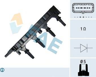 FAE 80277 Катушка зажигания для PEUGEOT 407 (Пежо 407) FAE 80277 Катушка зажигания для PEUGEOT 407 (Пежо 407)