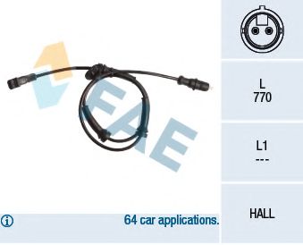 FAE 78026 Датчик, частота вращения колеса для RENAULT MEGANE II (Рено Меган 2) FAE 78026 Датчик, частота вращения колеса для RENAULT MEGANE II (Рено Меган 2)
