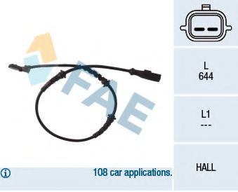 FAE 78055 Датчик, частота вращения колеса для DACIA SANDERO (Дача Сандэро) FAE 78055 Датчик, частота вращения колеса для DACIA SANDERO (Дача Сандэро)