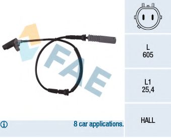 FAE 78042 Датчик, частота вращения колеса для BMW 7 (Бмв 7) FAE 78042 Датчик, частота вращения колеса для BMW 7 (Бмв 7)