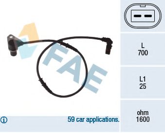 FAE 78073 Датчик, частота вращения колеса 