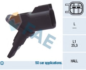 FAE 78094 Датчик, частота вращения колеса для FORD (Форд) FAE 78094 Датчик, частота вращения колеса для FORD (Форд)