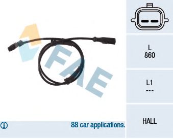 FAE 78120 Датчик, частота вращения колеса для RENAULT MEGANE II (Рено Меган 2) FAE 78120 Датчик, частота вращения колеса для RENAULT MEGANE II (Рено Меган 2)