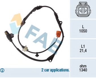 FAE 78114 Датчик, частота вращения колеса для HONDA ACCORD VII (Хонда Аккорд 7) FAE 78114 Датчик, частота вращения колеса для HONDA ACCORD VII (Хонда Аккорд 7)