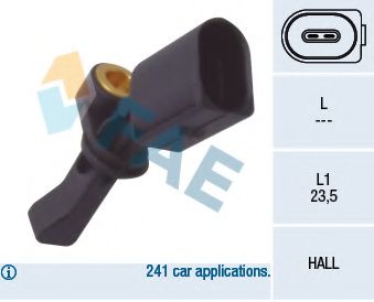 FAE 78066 Датчик, частота вращения колеса 