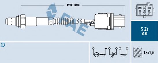 FAE 75005 Лямбда-зонд для VOLVO (Вольво) FAE 75005 Лямбда-зонд для VOLVO (Вольво)