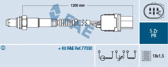 FAE 75050 Лямбда-зонд для VOLKSWAGEN T5 (Фольксваген Т5) FAE 75050 Лямбда-зонд для VOLKSWAGEN T5 (Фольксваген Т5)