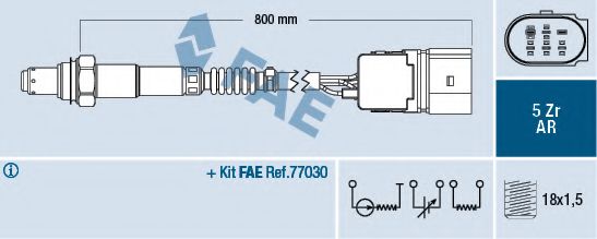 FAE 75357 Лямбда-зонд для VOLKSWAGEN TOURAN (Фольксваген Туран) FAE 75357 Лямбда-зонд для VOLKSWAGEN TOURAN (Фольксваген Туран)
