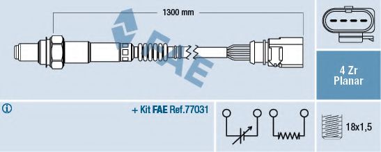 FAE 77900 Лямбда-зонд для AUDI TT (Ауди Тт) FAE 77900 Лямбда-зонд для AUDI TT (Ауди Тт)