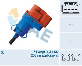 FAE 24796 Выключатель фонаря сигнала торможения для FIAT RITMO III (Фиат Ритмо 3) FAE 24796 Выключатель фонаря сигнала торможения для FIAT RITMO III (Фиат Ритмо 3)