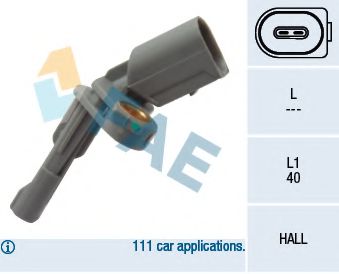 FAE 78126 Датчик, частота вращения колеса для VOLKSWAGEN PASSAT CC (Фольксваген Пассат сс) FAE 78126 Датчик, частота вращения колеса для VOLKSWAGEN PASSAT CC (Фольксваген Пассат сс)