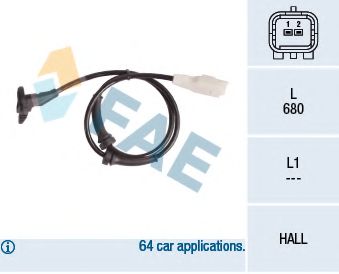 FAE 78181 Датчик, частота вращения колеса для CITROëN (Cитроëн) FAE 78181 Датчик, частота вращения колеса для CITROëN (Cитроëн)