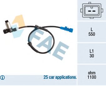 FAE 78195 Датчик, частота вращения колеса 