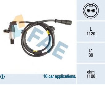 FAE 78196 Датчик, частота вращения колеса 