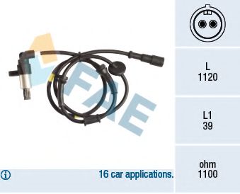 FAE 78197 Датчик, частота вращения колеса 