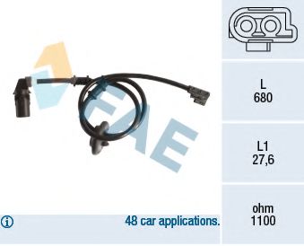 FAE 78199 Датчик, частота вращения колеса 