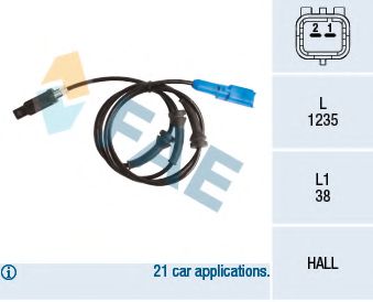 FAE 78233 Датчик, частота вращения колеса 