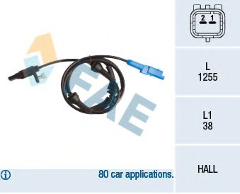 FAE 78235 Датчик, частота вращения колеса для PEUGEOT 407 (Пежо 407) FAE 78235 Датчик, частота вращения колеса для PEUGEOT 407 (Пежо 407)