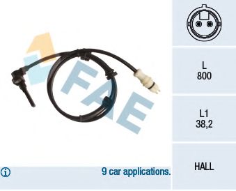 FAE 78242 Датчик, частота вращения колеса 