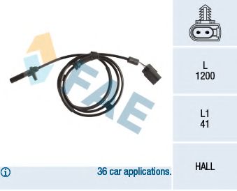 FAE 78258 Датчик, частота вращения колеса для FORD (Форд) FAE 78258 Датчик, частота вращения колеса для FORD (Форд)