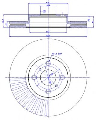 CAR 142.1406 Тормозной диск для TOYOTA YARIS/VITZ (Тойота/тоета Ярис/vитз) CAR 142.1406 Тормозной диск для TOYOTA YARIS/VITZ (Тойота/тоета Ярис/vитз)