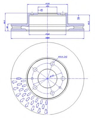 CAR 142.1409 Тормозной диск для FIAT (Фиат) CAR 142.1409 Тормозной диск для FIAT (Фиат)
