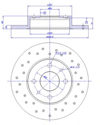 CAR 142.1471 Тормозной диск для FIAT (Фиат) CAR 142.1471 Тормозной диск для FIAT (Фиат)