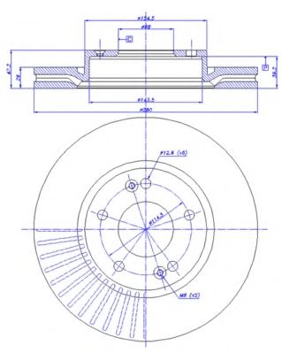 CAR 142.1636 Тормозной диск для KIA (Киа) CAR 142.1636 Тормозной диск для KIA (Киа)