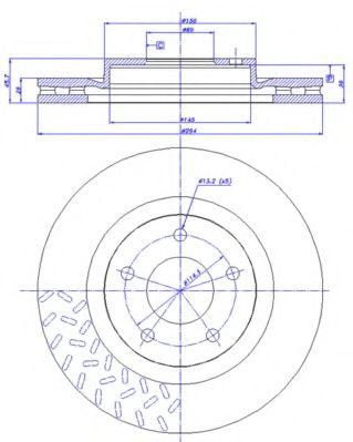 CAR 142.1745 Тормозной диск для MITSUBISHI ASX (Митсубиши/митсубиси Асх) CAR 142.1745 Тормозной диск для MITSUBISHI ASX (Митсубиши/митсубиси Асх)
