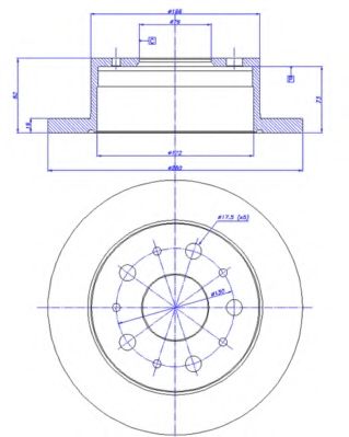 CAR 142.212 Тормозной диск для FIAT (Фиат) CAR 142.212 Тормозной диск для FIAT (Фиат)