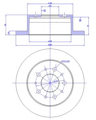 CAR 142.213 Тормозной диск для FIAT (Фиат) CAR 142.213 Тормозной диск для FIAT (Фиат)