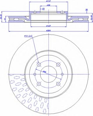 CAR 142.412 Тормозной диск для FIAT (Фиат) CAR 142.412 Тормозной диск для FIAT (Фиат)