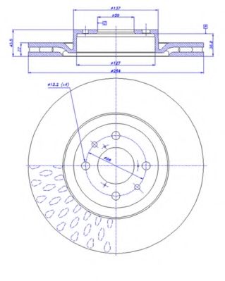 CAR 142.419 Тормозной диск для FIAT (Фиат) CAR 142.419 Тормозной диск для FIAT (Фиат)