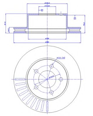 CAR 142.585 Тормозной диск для JEEP WRANGLER / TJ II (Джип Вранглэр / тж 2) CAR 142.585 Тормозной диск для JEEP WRANGLER / TJ II (Джип Вранглэр / тж 2)