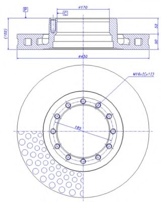 CAR 150.110 Тормозной диск для IVECO EUROTECH MT (Ивеко Эуротэч мт) CAR 150.110 Тормозной диск для IVECO EUROTECH MT (Ивеко Эуротэч мт)