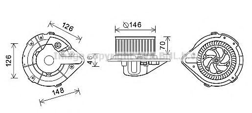 AVA QUALITY COOLING AI8370 Электродвигатель, вентиляция салона для VOLKSWAGEN (Фольксваген) AVA QUALITY COOLING AI8370 Электродвигатель, вентиляция салона для VOLKSWAGEN (Фольксваген)