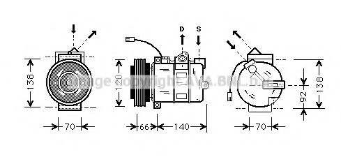 AVA QUALITY COOLING AIAK150 Компрессор, кондиционер для AUDI A8 (Ауди А8) AVA QUALITY COOLING AIAK150 Компрессор, кондиционер для AUDI A8 (Ауди А8)