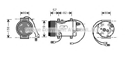 AVA QUALITY COOLING AIK008 Компрессор, кондиционер для AUDI A8 (Ауди А8) AVA QUALITY COOLING AIK008 Компрессор, кондиционер для AUDI A8 (Ауди А8)