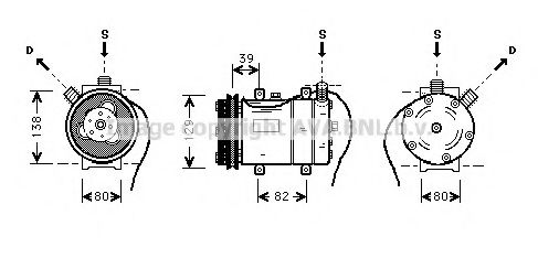 AVA QUALITY COOLING AIK009 Компрессор, кондиционер для AUDI 4000 (Ауди 4000) AVA QUALITY COOLING AIK009 Компрессор, кондиционер для AUDI 4000 (Ауди 4000)