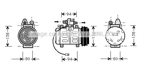 AVA QUALITY COOLING AIK180 Компрессор, кондиционер для AUDI 100 (Ауди 100) AVA QUALITY COOLING AIK180 Компрессор, кондиционер для AUDI 100 (Ауди 100)