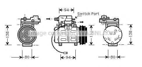 AVA QUALITY COOLING AIK181 Компрессор, кондиционер для AUDI 100 (Ауди 100) AVA QUALITY COOLING AIK181 Компрессор, кондиционер для AUDI 100 (Ауди 100)