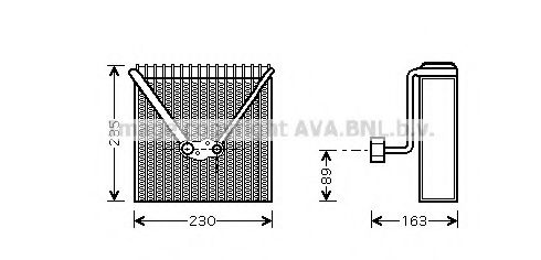 AVA QUALITY COOLING AIV022 Испаритель, кондиционер для AUDI A2 (Ауди А2) AVA QUALITY COOLING AIV022 Испаритель, кондиционер для AUDI A2 (Ауди А2)