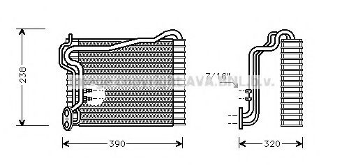 AVA QUALITY COOLING AIV145 Испаритель, кондиционер для AUDI 80 (Ауди 80) AVA QUALITY COOLING AIV145 Испаритель, кондиционер для AUDI 80 (Ауди 80)