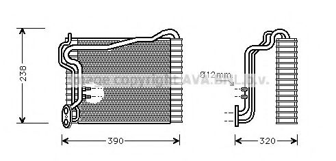 AVA QUALITY COOLING AIV146 Испаритель, кондиционер для AUDI 80 (Ауди 80) AVA QUALITY COOLING AIV146 Испаритель, кондиционер для AUDI 80 (Ауди 80)