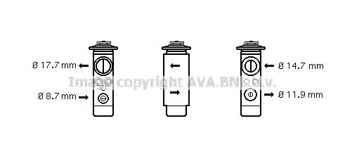 AVA QUALITY COOLING AL1024 Расширительный клапан, кондиционер для FIAT MULTIPLA (Фиат Мултипла) AVA QUALITY COOLING AL1024 Расширительный клапан, кондиционер для FIAT MULTIPLA (Фиат Мултипла)