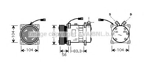 AVA QUALITY COOLING ALK102 Компрессор, кондиционер для ALFA ROMEO 168 (Альфа ромео 168) AVA QUALITY COOLING ALK102 Компрессор, кондиционер для ALFA ROMEO 168 (Альфа ромео 168)