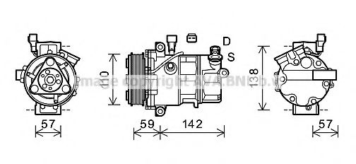 AVA QUALITY COOLING ALK127 Компрессор, кондиционер для LANCIA DELTA III (Лансиа/лянча Дэлта 3) AVA QUALITY COOLING ALK127 Компрессор, кондиционер для LANCIA DELTA III (Лансиа/лянча Дэлта 3)