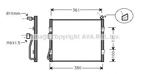 AVA QUALITY COOLING AU5135 Конденсатор, кондиционер для ROVER 400 (Ровер 400) AVA QUALITY COOLING AU5135 Конденсатор, кондиционер для ROVER 400 (Ровер 400)