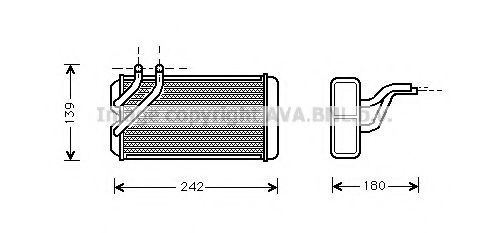 AVA QUALITY COOLING AU6106 Теплообменник, отопление салона для ROVER 400 (Ровер 400) AVA QUALITY COOLING AU6106 Теплообменник, отопление салона для ROVER 400 (Ровер 400)